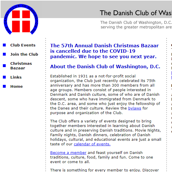 The Danish Club of Washington D.C. - Danish organization in Potomac MD